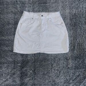 American Bazi White Denim Skirt